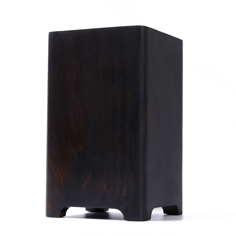 紫光檀木小笔筒中式复古书房办公室桌面文具收纳盒红木中国风摆件