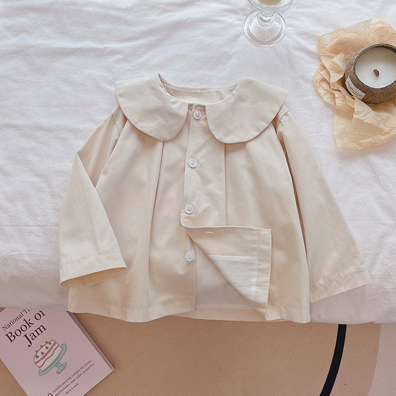 女童春秋装风衣新款儿童宝宝洋气春秋款时尚外套中长款英伦风韩版