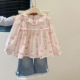 洋气长袖 韩版 衬衫 上衣女宝宝时尚 潮 新款 衣服儿童衬衣童装 女童春装
