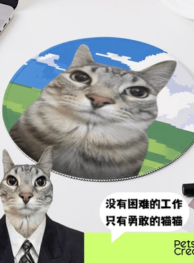 严肃猫meme鼠标垫小号芙宁娜原神马里奥搞怪创意桌垫办公游戏电竞