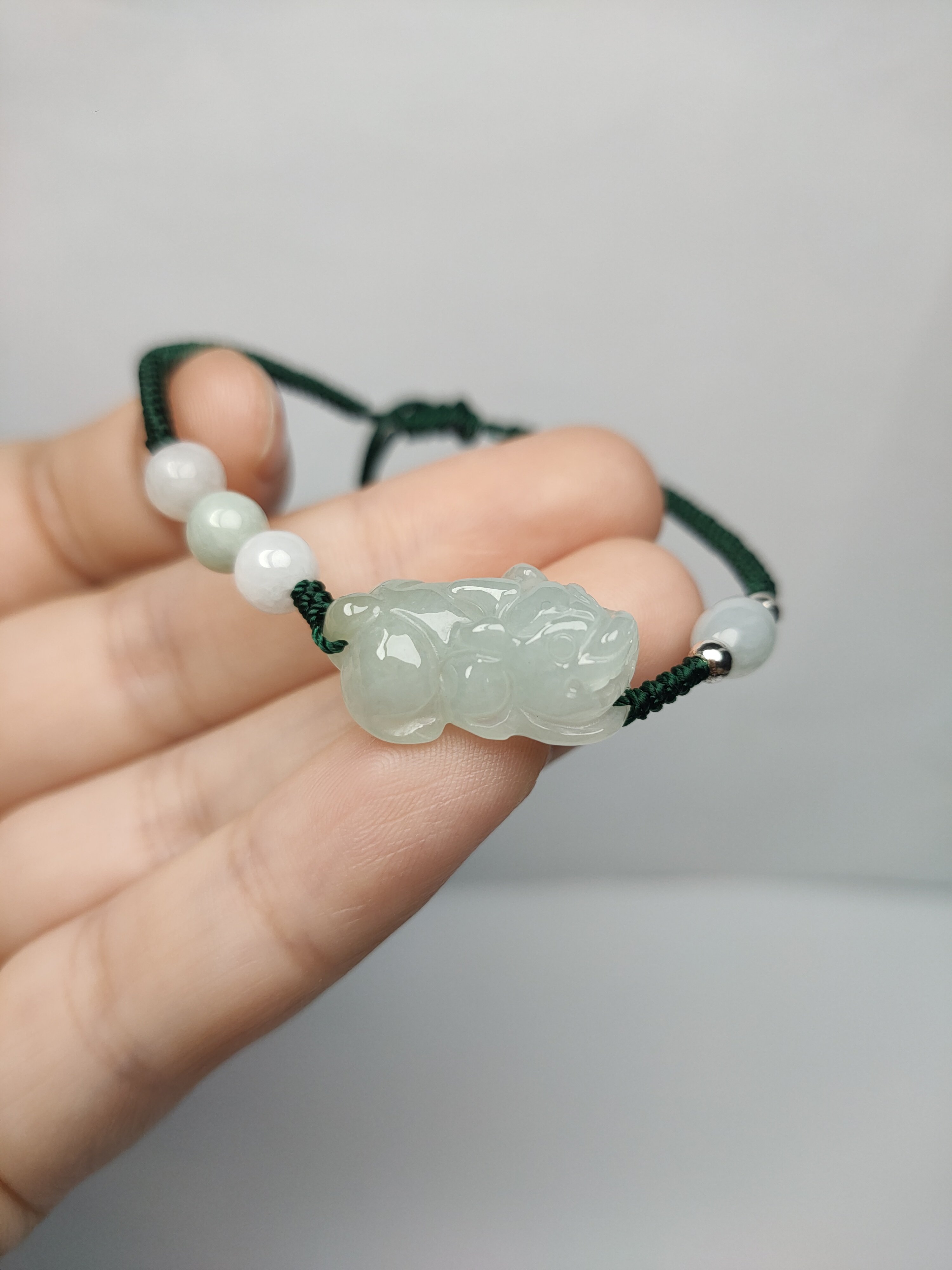 貔貅手串，配珠天然a货翡翠，帝王砂，有证，925银椰壳垫片,个性定制/设计服务/DIY,其它饰品定制,淘宝优惠券,粉丝福利购,淘宝优惠卷