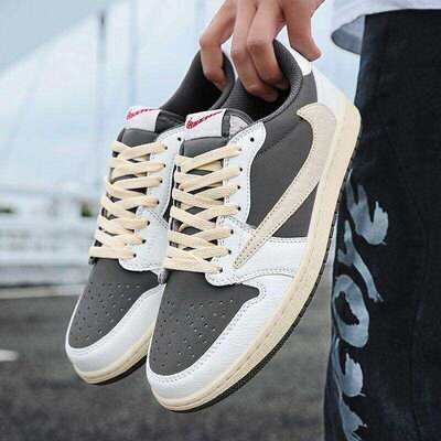 倒钩aj男鞋低帮白棕反转摩卡黑绿橄榄5.0闪电倒勾鞋aj1板鞋女款鞋