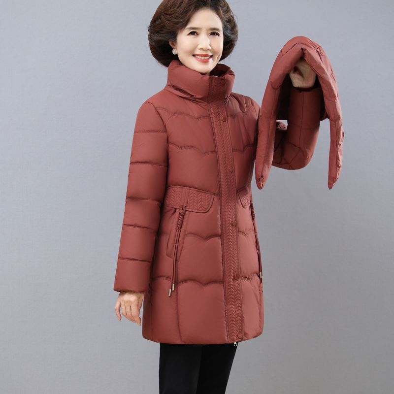 可拆卸帽新款棉袄女妈妈