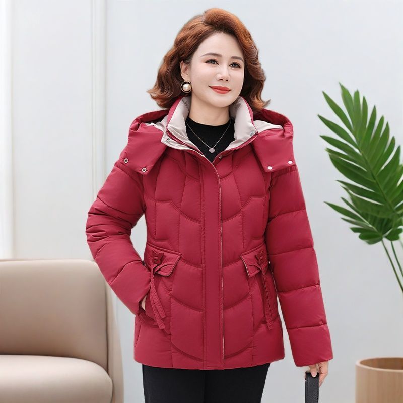 小个子妈妈冬装棉服洋气