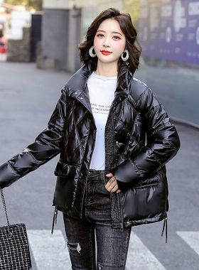 清仓白鸭绒羽绒服亮面免洗轻薄加厚百搭韩版鸭绒短款冬装外套