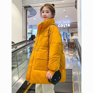 孕妇冬装加厚棉衣时尚中长款保暖羽绒棉服大码宽松孕晚期棉袄外套