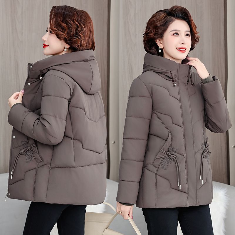 妈妈装中老年棉服中长款