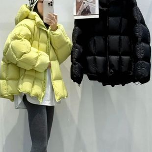 爆款 加厚面包新款 2024羽绒服外套 百搭冬季 小方块白鸭绒连帽时尚