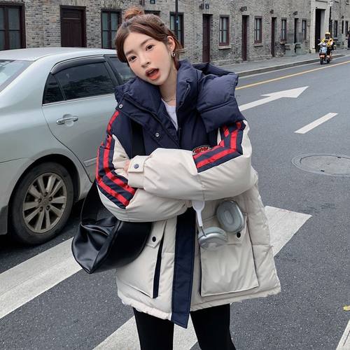 羽绒服女中长款工装冬季