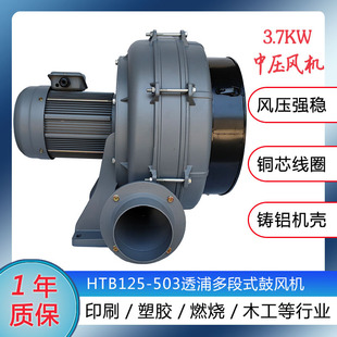 503中压鼓风机 HTB125 3.7KW三段式 工业燃烧风机 锅炉鼓风机