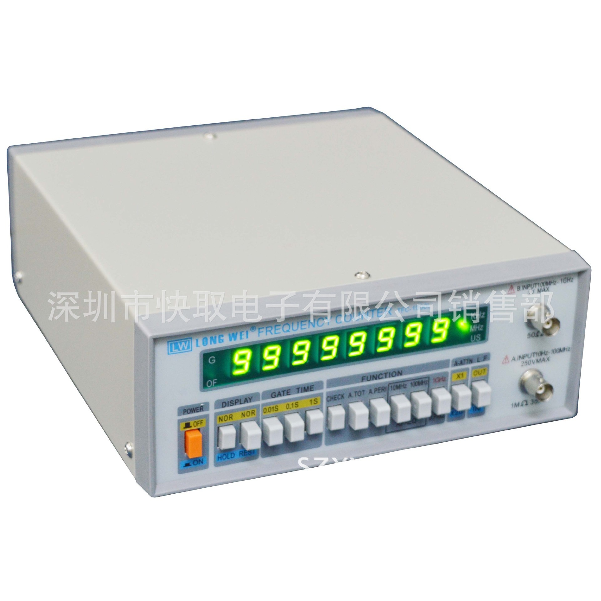 龙威TFC-1000L多功能高精度频率计数字频率表1GHZ频率计记频器