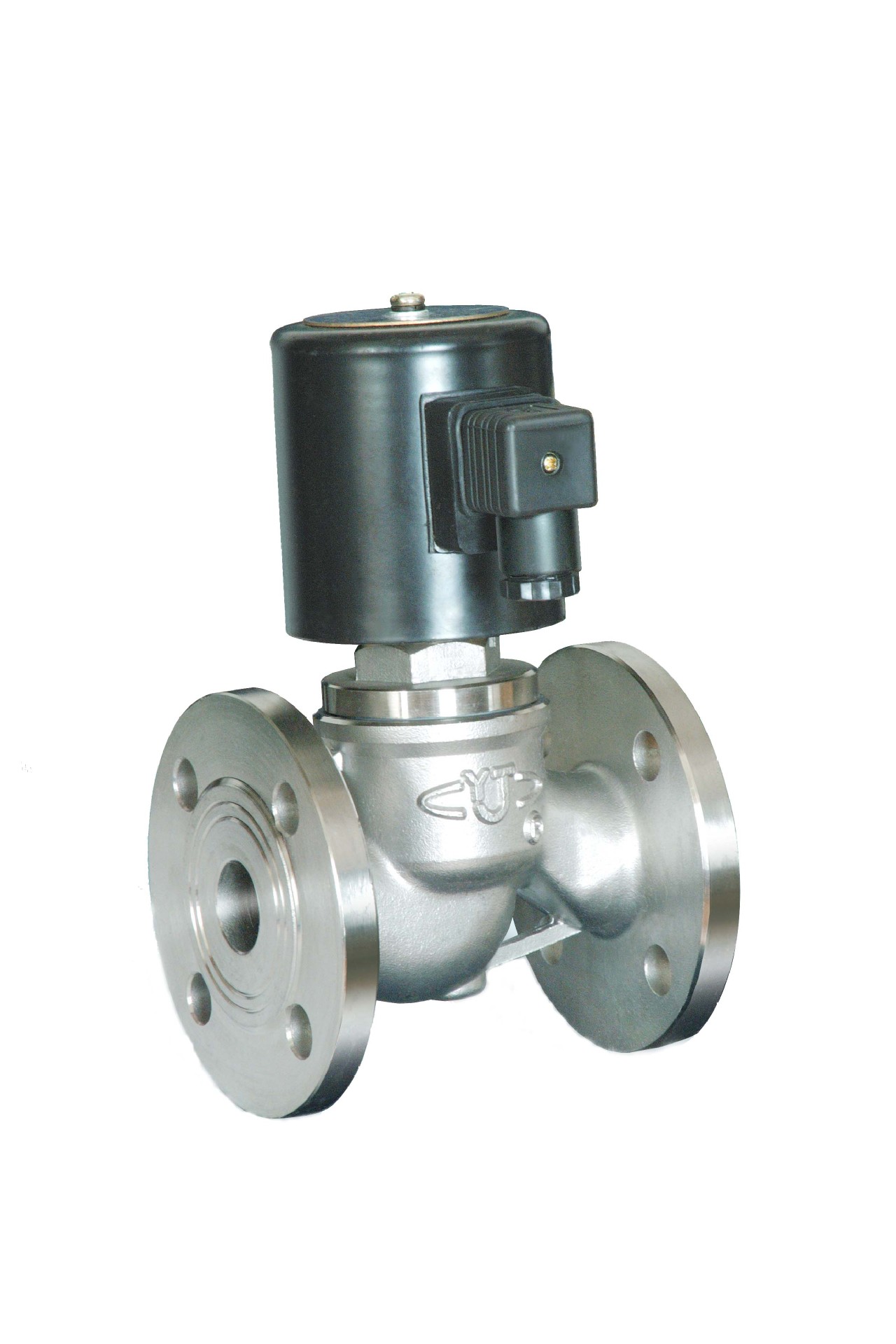 常闭常开电磁阀 法兰直动式全不锈钢蒸汽电磁阀