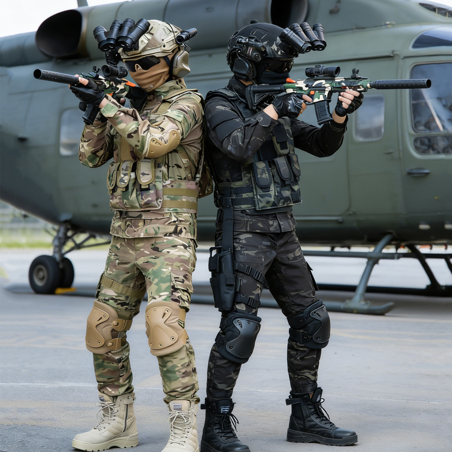 儿童迷彩服演出服套装男女户外迷彩战术威龙特种兵三角洲行动衣服