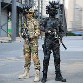 男女童户外战术特种兵长短袖 新款 儿童迷彩服演出服套装 军训表演服