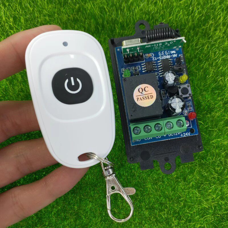 鸭蛋单键无线遥控DC12V24V一路灯具电源门禁电动自动门锁车灯开关