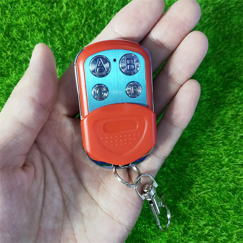 红色金属滑盖4键遥控器道闸卷帘车库电动门禁四键发射器2260芯片