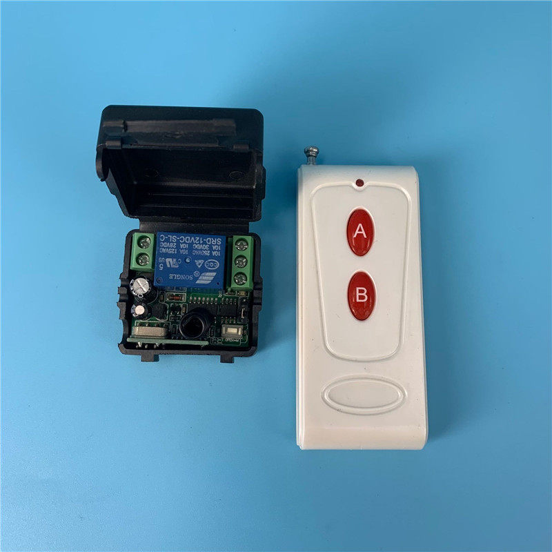 单键红双钮遥控直流12V一路小皮箱无线开关门禁灯具24V继电控制器