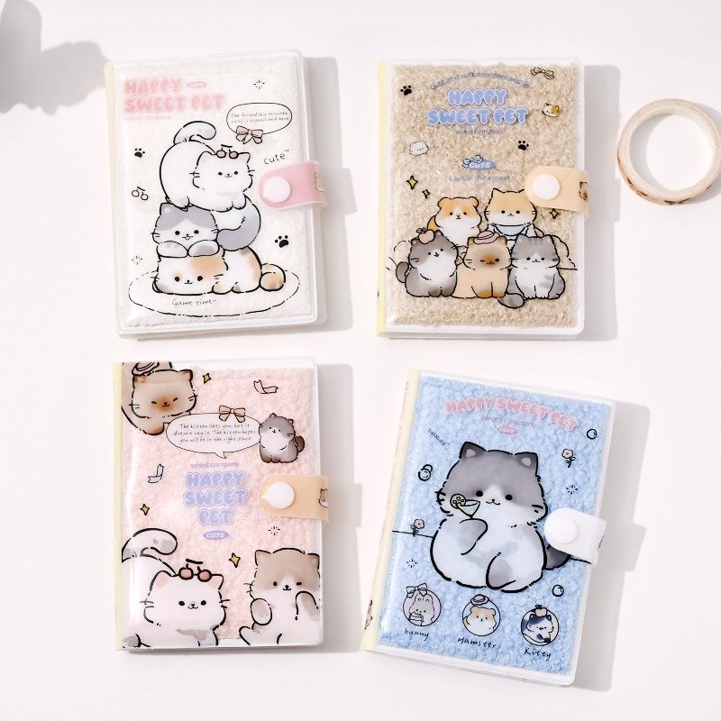 伊莎儿快乐萌宠泡芙本72K空白口袋本记事本笔记本毛绒可爱胶套本,文具电教/文化用品/商务用品,笔记本/记事本,淘宝优惠券,粉丝福利购,淘宝优惠卷