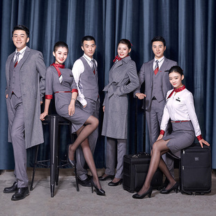 学院校服制服大衣航空空姐酒店物业前台接待连衣裙售楼部4S店套装