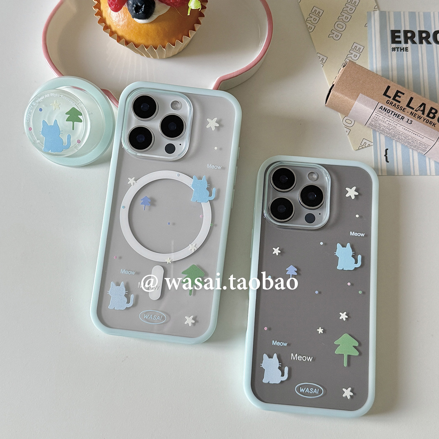 新壳体猫咪插画17promax手机壳