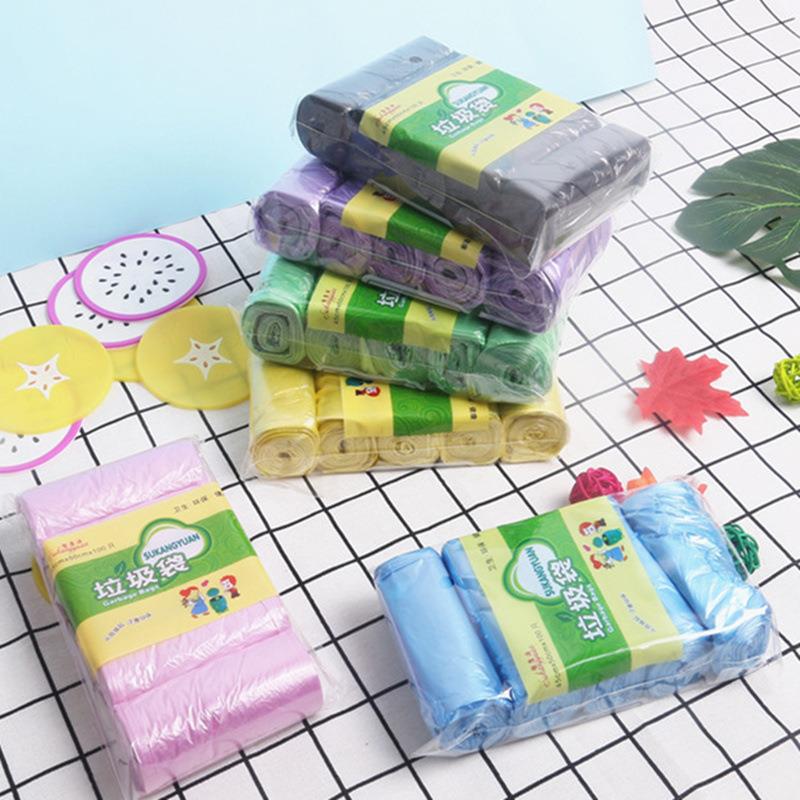 卷只装垃圾袋家用加厚一次性宿舍彩色点断式拉圾塑料袋