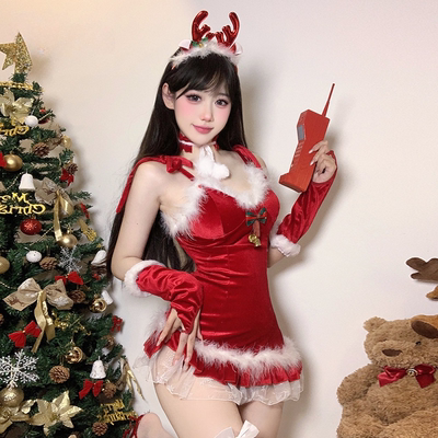 proudfox新款圣诞节红色战袍情趣麋鹿兔女郎套装夜店辣妹表演制服