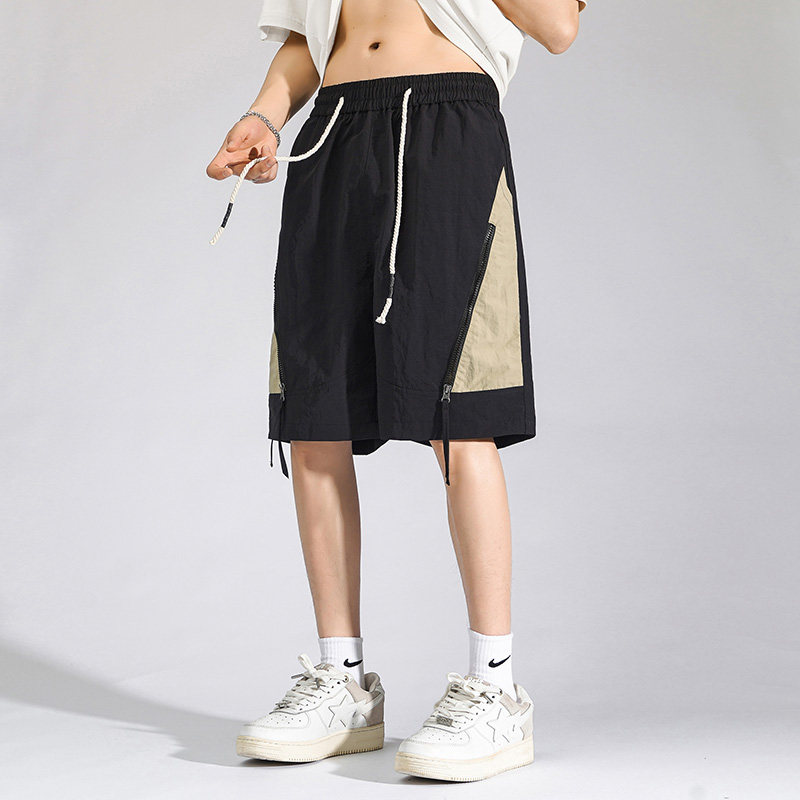 男士短裤工装2026夏季新款潮流拼色潮青少年五分休闲学生宽松裤子