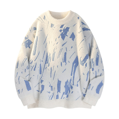 2025新款春秋季毛衣学院风学生初中高中潮流针织衫男士宽松上衣