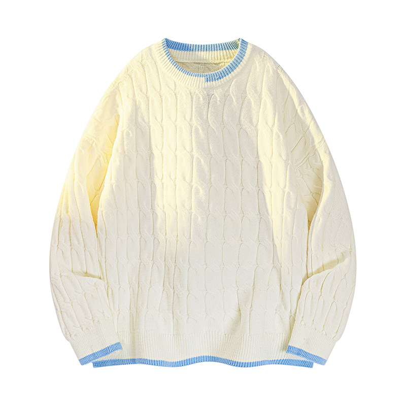 2025新款春秋季休闲毛衣情侣款学院风学生潮流针织衫男士宽松上衣