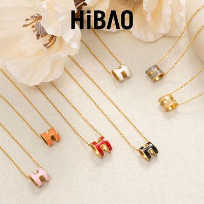 HIBAO喜小宝法式H字母项链不掉色