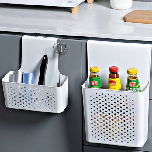 柜门内侧置物架免打孔悬挂收纳筐