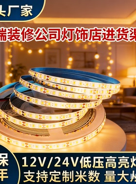12vLED线型灯带自粘线条灯货柜台贴片软灯条24v超薄裸板灯条超亮