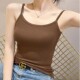 小吊带夏无袖 百搭显瘦修身 上衣 内搭外穿打底衫 螺纹吊带背心新款