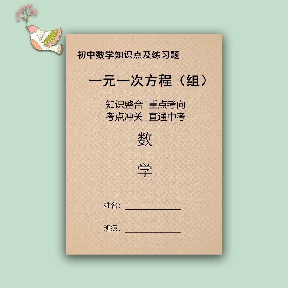 初中数学解一元一次方程(组)专项练习附详细解析及知识点练习本