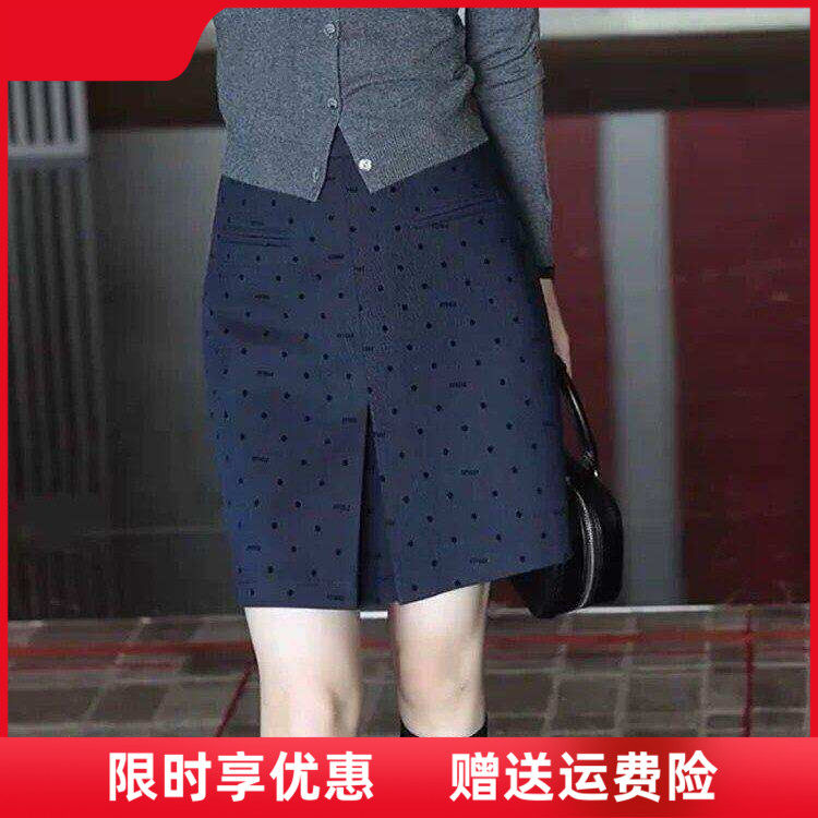 2026春夏新款波点半身裙女miu系包臀裙大码及膝中裙显瘦a字五分裙