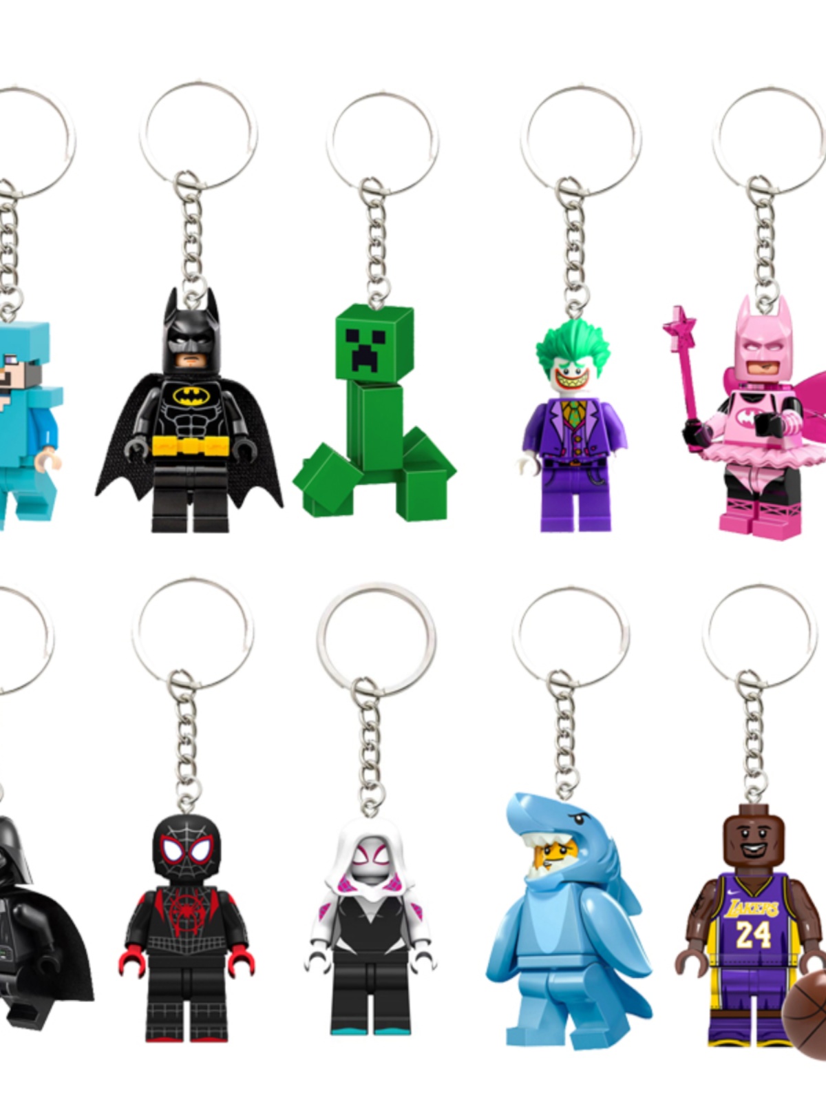thumbnail for Lucky draw, keychain chain, schoolbag pendant, minifigure, luminous soul, internet celebrity, creative student couple gift, building block toy