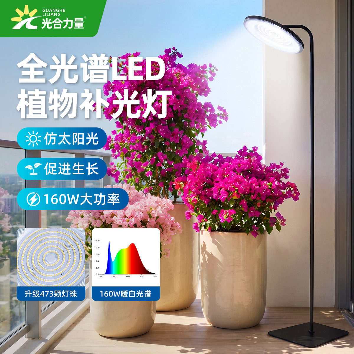 光合力量植物补光灯仿太阳全光谱图片