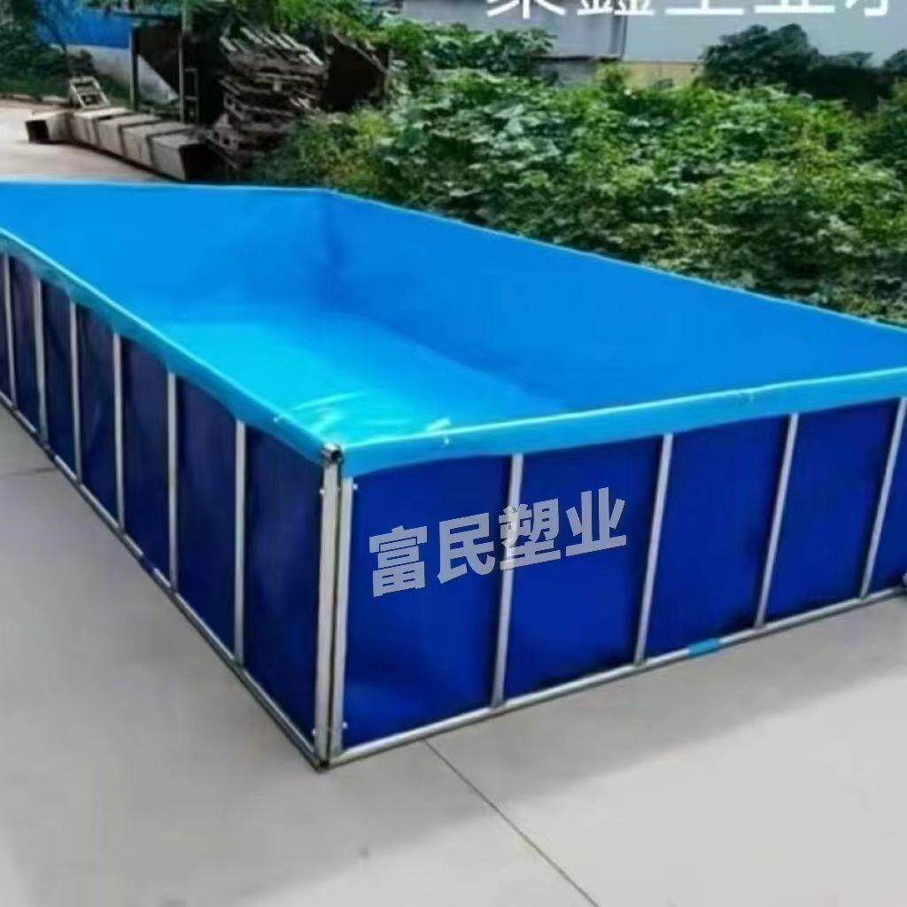 帆布鱼池防水布水袋大容量加厚户外游泳池家用大型蓄水池养殖水箱