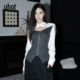 uhot 诱货26春灰白性感菱心镂空针织衬衣女流光甜酷风 UWLS1N626M
