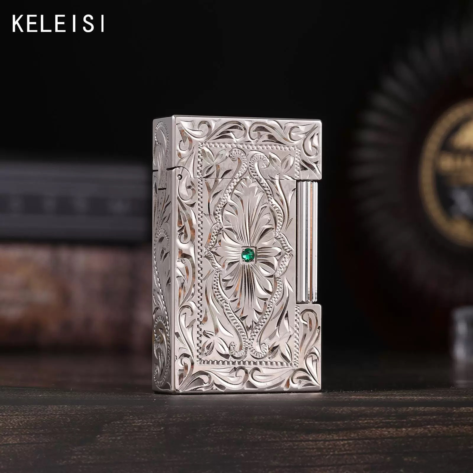 KELEISI克雷斯双火兔耳朵直冲明火朗声砂轮打火机翡翠梦境