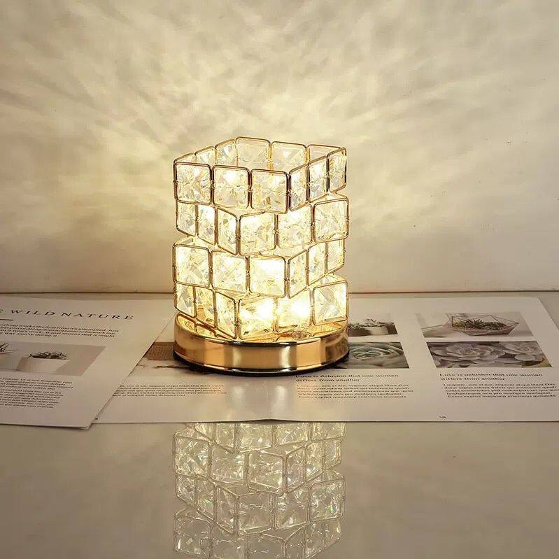 卧室温馨酒吧水晶台灯床头夜灯