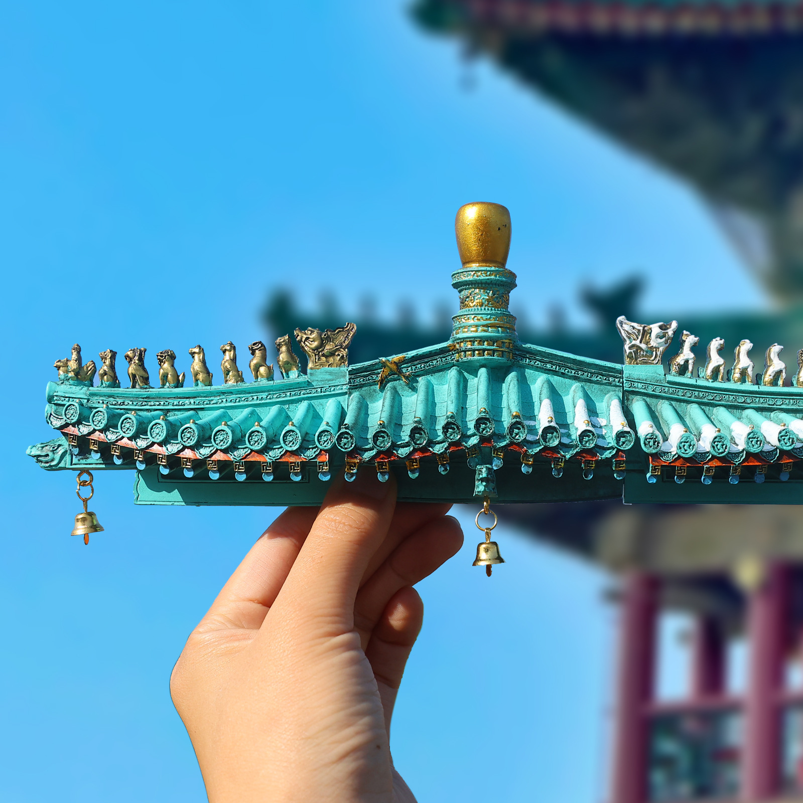 陕西西安文创旅游纪念品伴手礼博物馆钟楼屋檐间冰箱贴树脂磁性贴