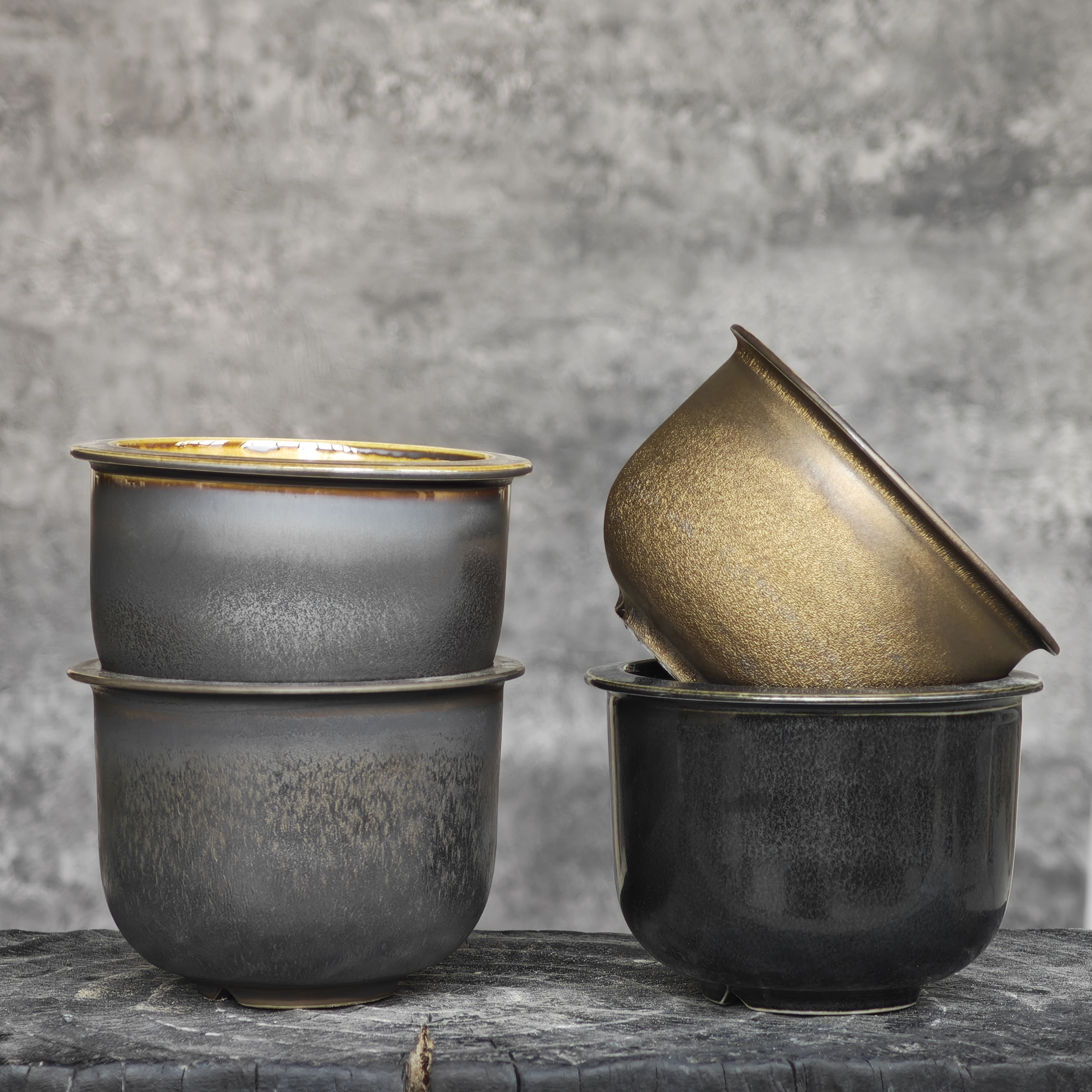 多肉专用花盆小号高端大气上档次陶瓷 仙人球景德镇手工块根花盆