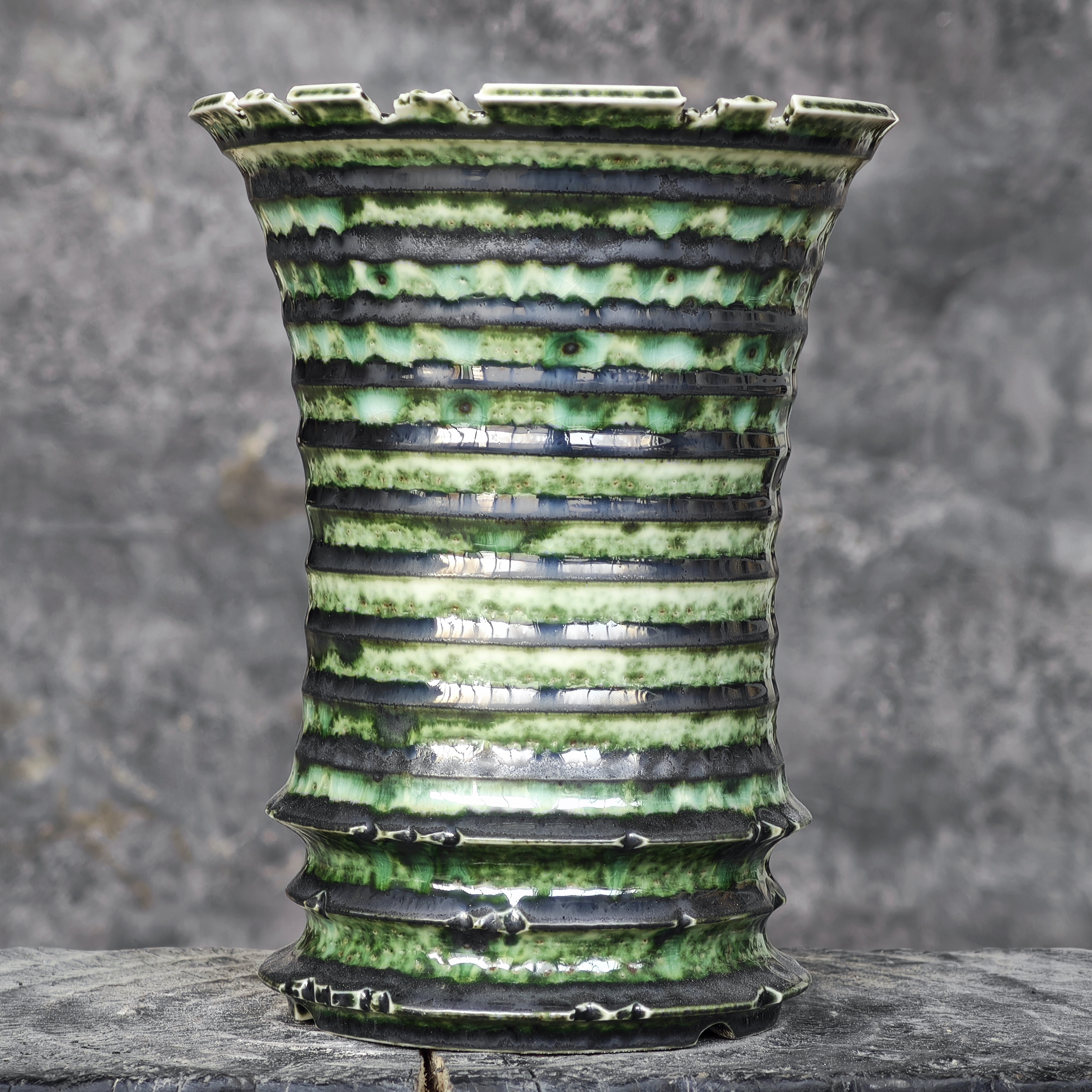 大号块根花盆绿景德镇全手工陶瓷种植物龙舌兰龟甲龙象足漆树橄榄