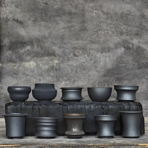 迷你块根小花盆种植侧芽龙舌兰小苗兜布纹球全手工拇指陶瓷盆透气