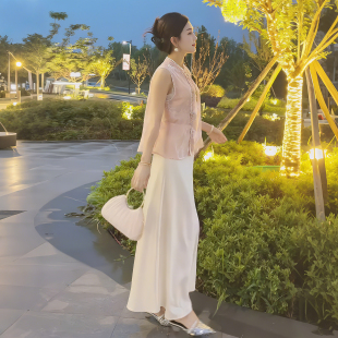 高级感气质洋气马甲半身裙两件套潮 新中式 国风套装 女夏季 2025新款
