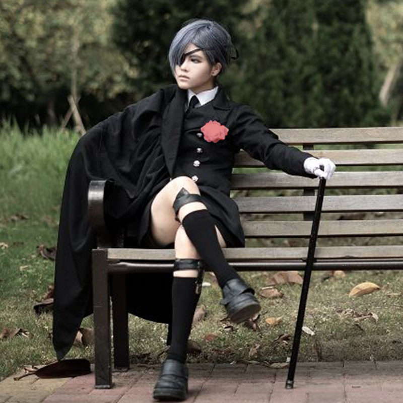 黑执事夏尔黑色送葬礼服 漫展万圣节年会节日派对cosplay动漫服装