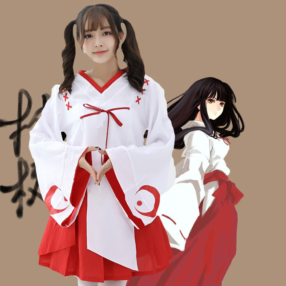 外贸出口日本女仆动漫极乐净土 和服 桔梗连衣裙成人女装cosplay