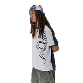 CRICLE T恤 男女短袖 CAGE环洞 拼色花体字母街头宽松夏季