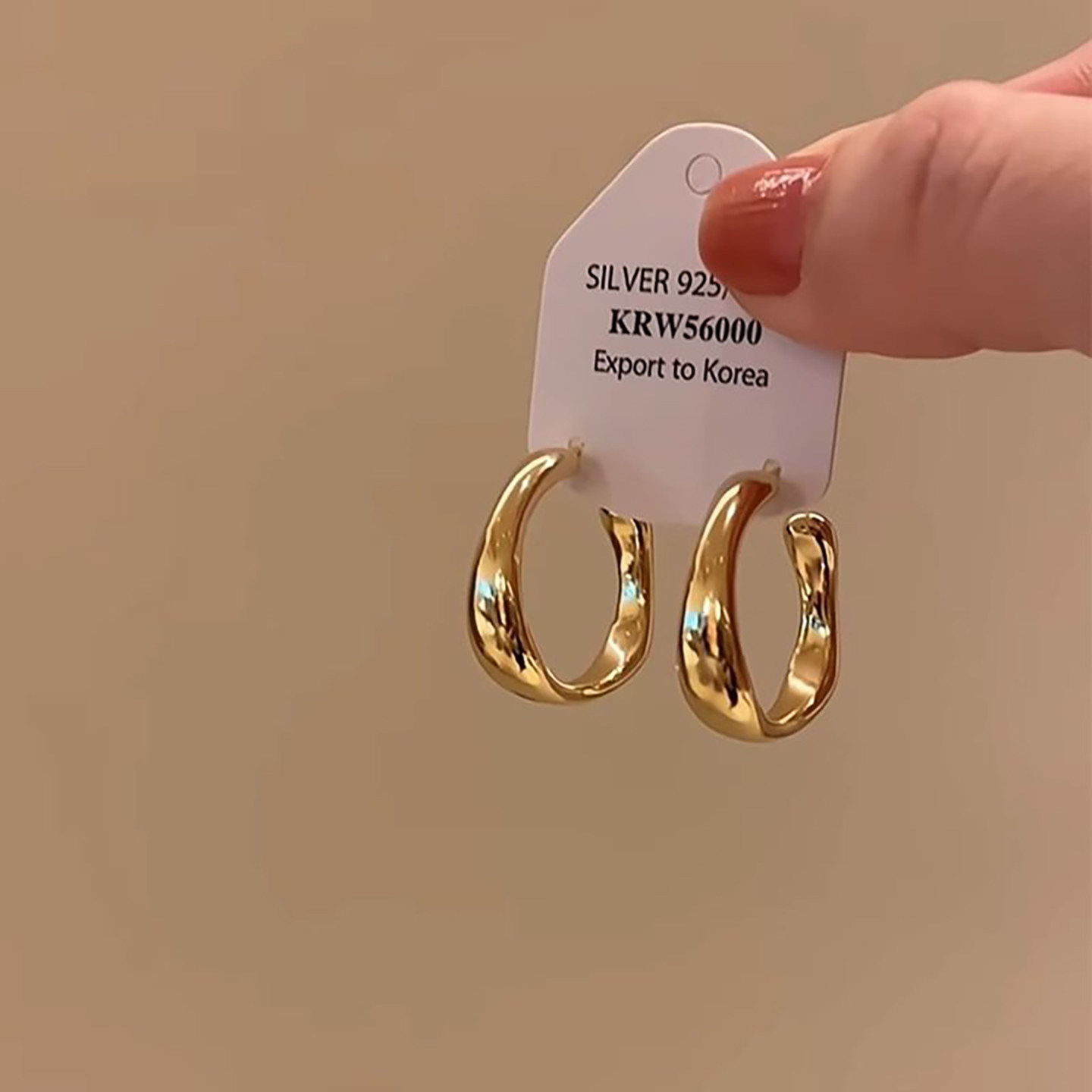 金色素圈耳环女2025新款爆款不规则纯银针耳圈小众设计感耳钉耳饰,饰品/流行首饰/时尚饰品新,耳环,淘宝优惠券,粉丝福利购,淘宝优惠卷